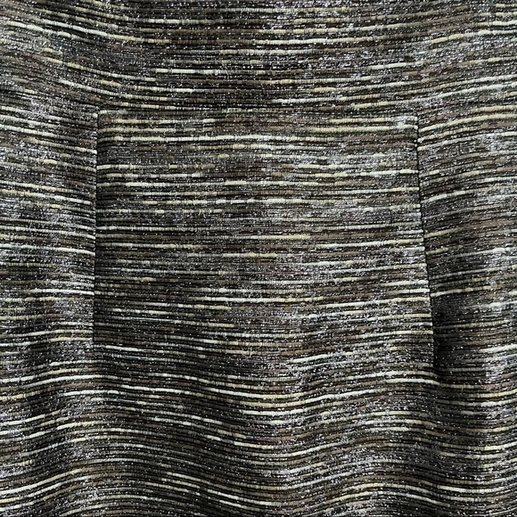 ELIE Tahari Brown/Silver Metallic Cocktail Dress Size 0 - Picture 11 of 11